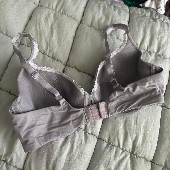 Victoria Secret Purple and White Lace Bra 34D - Picture 4 of 5